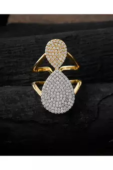 smart look golden silver designer elegant ring