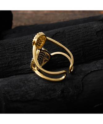 smart look golden silver designer elegant ring 3