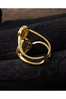 smart look golden silver designer elegant ring