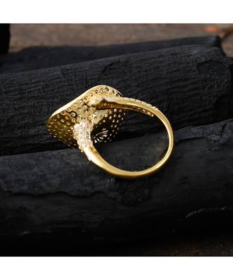 three in one classy rose gold silver designer preety ring 3