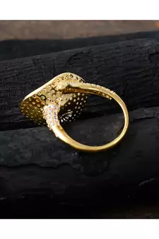 three in one classy rose gold silver designer preety ring