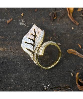 beautiful rose gold silver classy elegant designer ring 3