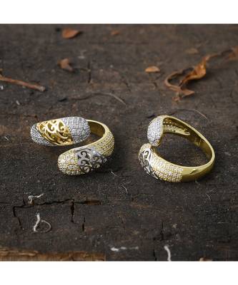 smart look designer elegant preety three in one ring 1