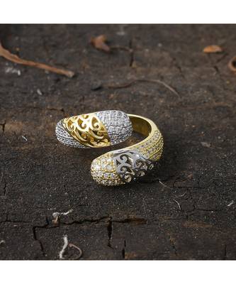 smart look designer elegant preety three in one ring 2