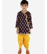 blue FESTIVE MIRROR LACE ANGRAKHA DHOTI