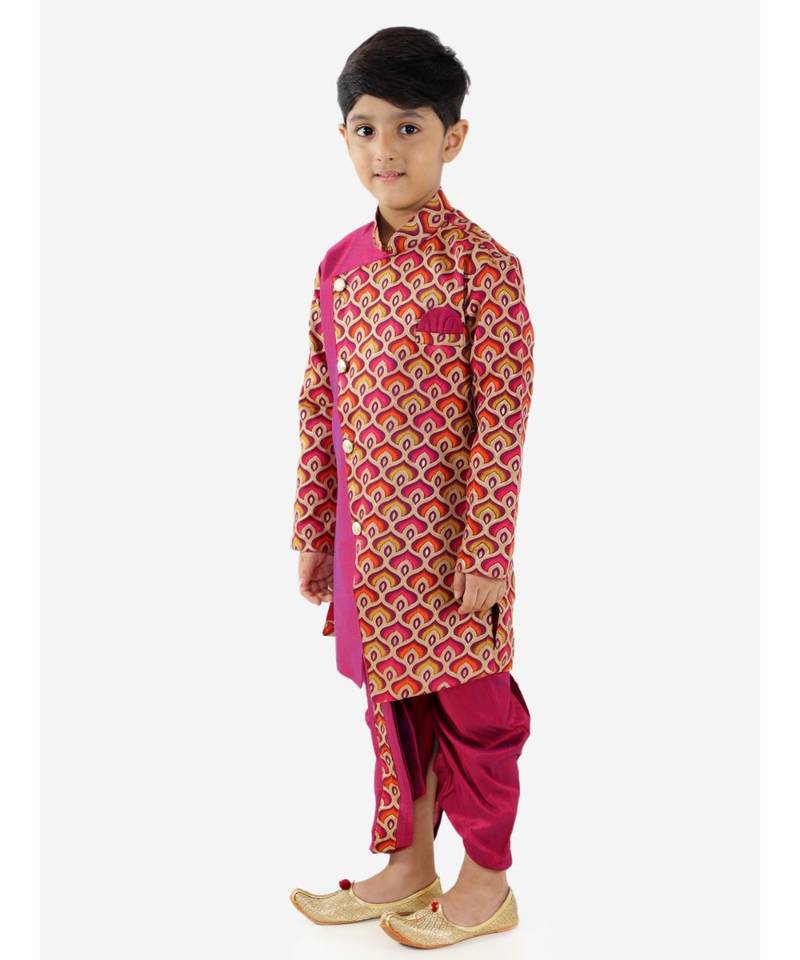 Maya Aztec Print Festive  Sherwani With  Dhoti