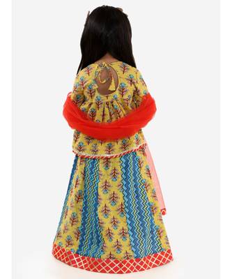 blue BELA PEPLUM CHOLI WITH KALIDAAR LEHENGA 4