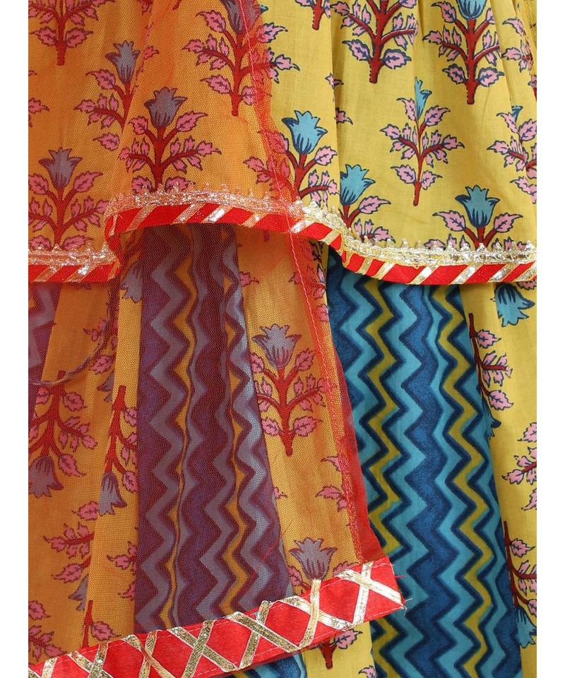 blue BELA PEPLUM CHOLI WITH KALIDAAR LEHENGA