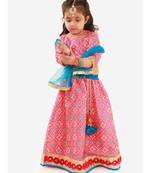 pink PATOLA PRINT LEHENGA CHOLI