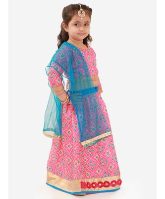 pink PATOLA PRINT LEHENGA CHOLI 2