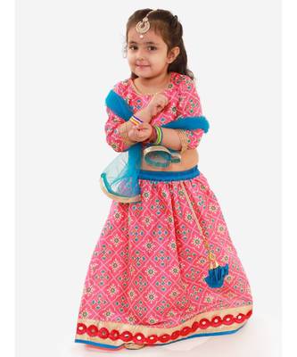 pink PATOLA PRINT LEHENGA CHOLI 4