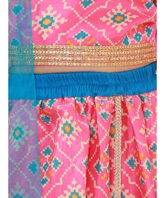 pink PATOLA PRINT LEHENGA CHOLI 6