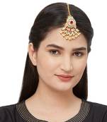 Gold Plated Kundan Maang Tikka