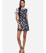 Animal Print Black And White Short Tunic