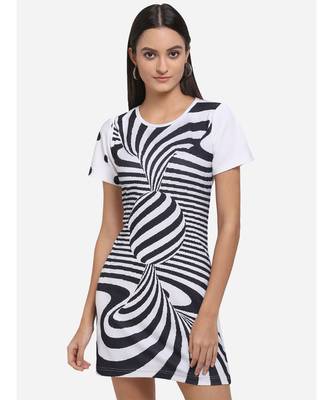 Hypnotis Twist Black And White Short Tunic 2