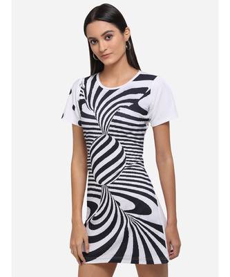 Hypnotis Twist Black And White Short Tunic 3