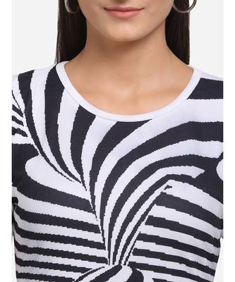 Hypnotis Twist Black And White Short Tunic 4