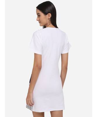 Abstract Printed White Short Tunic 5