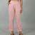 Women's Red Cotton Striped Printed Straight Trouser Pant