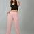 Women's Red Cotton Striped Printed Straight Trouser Pant