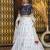 White embroidered cotton Semi Stitched bridal lehenga