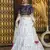 White embroidered cotton Semi Stitched bridal lehenga