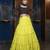 Green embroidered cotton Semi Stitched bridal lehenga