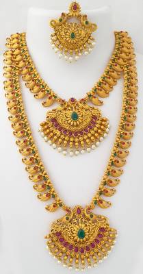 Gold spinel jewellery-combo 1