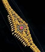 Gold spinel bridal-kamarband