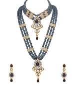 Grey pearl necklace-sets