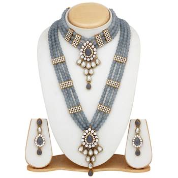 Grey pearl necklace-sets 2