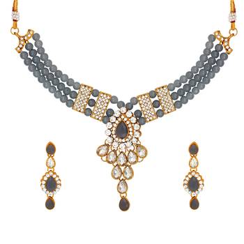 Grey pearl necklace-sets 3