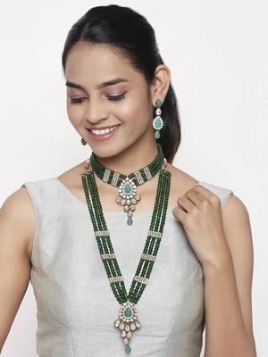 Green pearl necklace-sets 1