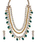 Green pearl necklace-sets