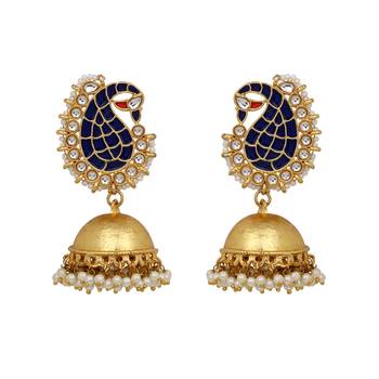 Blue pearl jhumkas 1