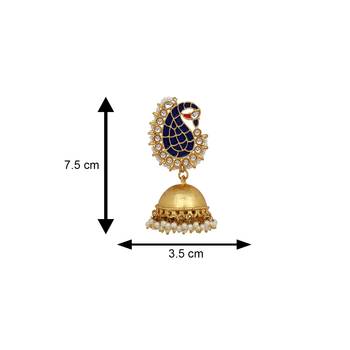 Blue pearl jhumkas 4