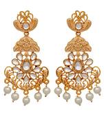 White pearl danglers-drops