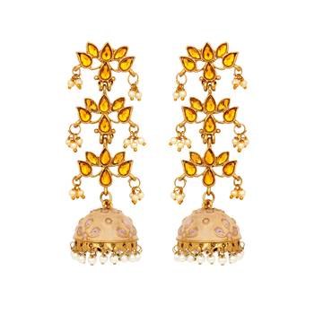 Pink pearl jhumkas 1