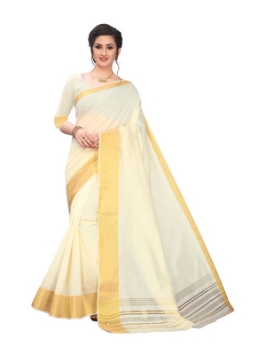 off white tissue saree