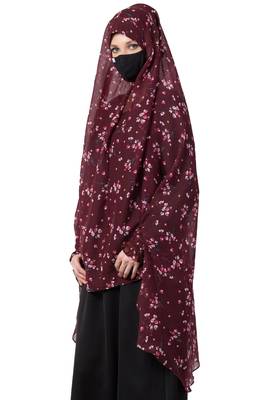 3 Pcs Set : Hijab, Under Hijab Cap & Mask 2