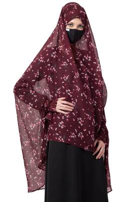 3 Pcs Set : Hijab, Under Hijab Cap & Mask 3