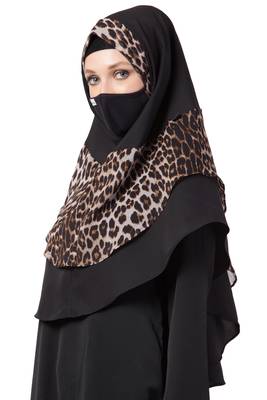 3 Pcs Set : Hijab, Under Hijab Cap & Mask 2
