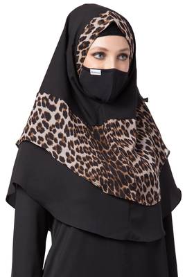 3 Pcs Set : Hijab, Under Hijab Cap & Mask 3