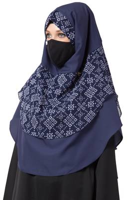 3 Pcs Set : Hijab, Under Hijab Cap & Mask 2