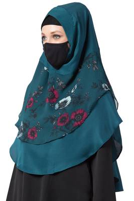 3 Pcs Set : Hijab, Under Hijab Cap & Mask 2