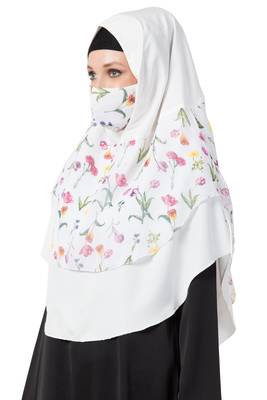 3 Pcs Set : Hijab, Under Hijab Cap & Mask 2