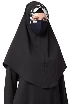 3 Pcs Set : Hijab, Under Hijab Cap & Mask 3