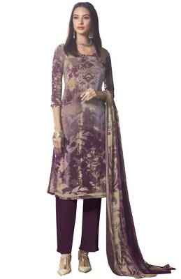 Purple digital print crepe salwar 1