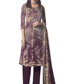 Purple digital print crepe salwar