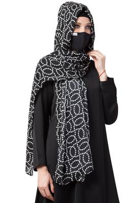 3 Pcs Set : Hijab, Under Hijab Cap & Mask 2